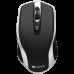 Мышь  CANYON MW-19 2.4GHz Wireless Rechargeable Mouse with Pixart sensor, 6keys, Silent switch for right/left keys,DPI: 800/1200/1600, Max. usage 50 hours for one time full charged, 300mAh Li-poly battery, Black -Silver, cable length 0.6m, 121*70*39m