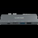 Док, USB-концентратор Canyon DS-05B Multiport Docking Station with 7 port, 1*Type C PD100W+2*HDMI+1*USB3.0+1*USB2.0+1*SD+1*TF. Input 100-240V, Output USB-C PD100W&USB-A 5V/1A, Aluminum alloy, Space gray, 104*42*11mm, 0.046kg(Generation B)