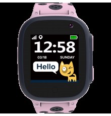 Умные часы Kids smartwatch, 1.44 inch colorful screen, GPS function, Nano SIM card, 32+32MB, GSM(850/900/1800/1900MHz), 400mAh battery, compatibility with iOS and android, Pink, host: 52.9*40.3*14.8mm, strap: 230*20mm, 42g                            