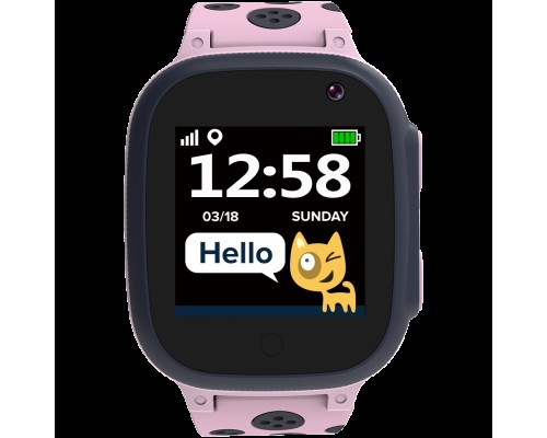 Умные часы Kids smartwatch, 1.44 inch colorful screen, GPS function, Nano SIM card, 32+32MB, GSM(850/900/1800/1900MHz), 400mAh battery, compatibility with iOS and android, Pink, host: 52.9*40.3*14.8mm, strap: 230*20mm, 42g