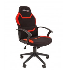 Игровое кресло Chairman game 9 компьютерное, до 120 кг, ткань/пластик, цвет  черный/красный                                                                                                                                                               