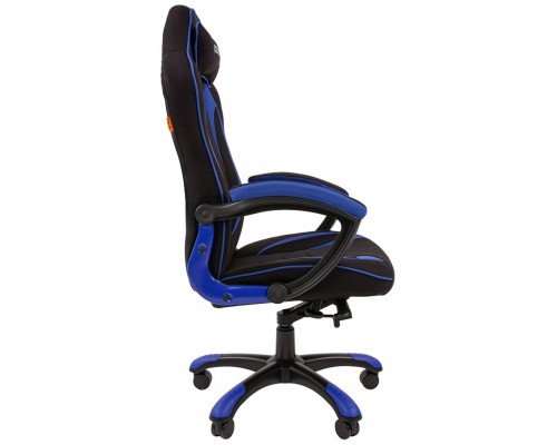 Игровое кресло Chairman game 28 компьютерное, до 180 кг, ткань/пластик, цвет  черный/синий