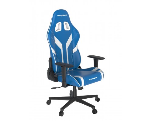 Игровое кресло DXRacer Peak OH/P88/BW компьютерное, до 90 кг, кожа PU, металл, 3D, до 135 градусов, цвет  синий/белый