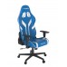 Игровое кресло DXRacer Peak OH/P88/BW компьютерное, до 90 кг, кожа PU, металл, 3D, до 135 градусов, цвет  синий/белый