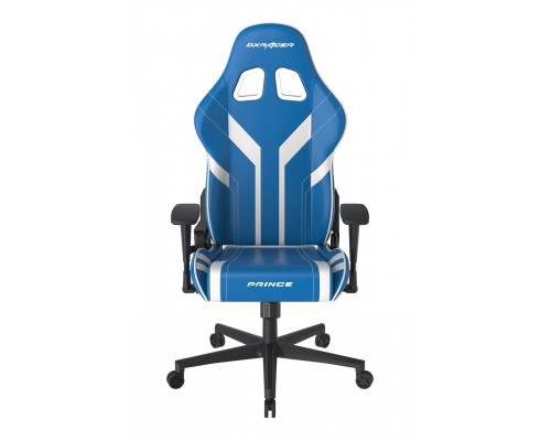 Игровое кресло DXRacer Peak OH/P88/BW компьютерное, до 90 кг, кожа PU, металл, 3D, до 135 градусов, цвет  синий/белый