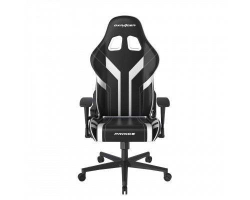 Игровое кресло DXRacer Peak OH/P88/NW компьютерное, до 90 кг, кожа PU, металл, 3D, до 135 градусов, цвет  черный/белый