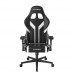 Игровое кресло DXRacer Peak OH/P88/NW компьютерное, до 90 кг, кожа PU, металл, 3D, до 135 градусов, цвет  черный/белый