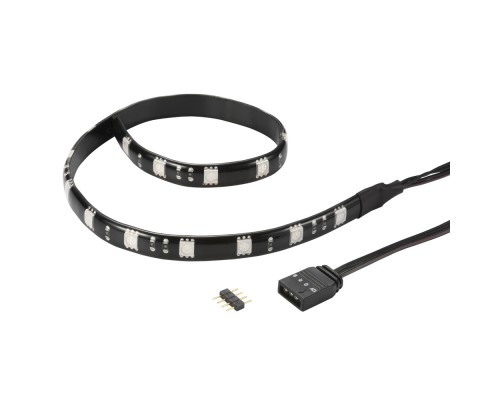 Светодиодная лента Sharkoon Pacelight RGB LED Strip S1 для корпуса, 360 мм, 18 LED, магнитная/самоклеящяеся, 4-контактный, 280 mA