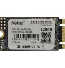 Накопитель Netac N5N NT01N5N-128-N4X SSD, M.2, 128Gb, mSATA, чтение  510 Мб/сек, запись  440 Мб/сек, 3D NAND, 70 TBW                                                                                                                                      