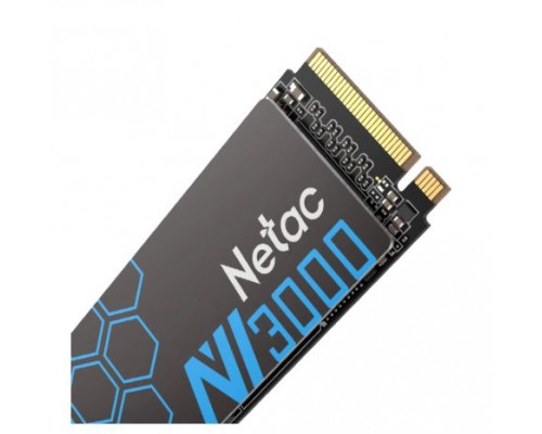 Накопитель Netac NV3000 NT01NV3000-500-E4X SSD, M.2, 500Gb, PCI-E x4, чтение  3100 Мб/сек, запись  2100 Мб/сек, 3D NAND, NVMe, 300 TBW