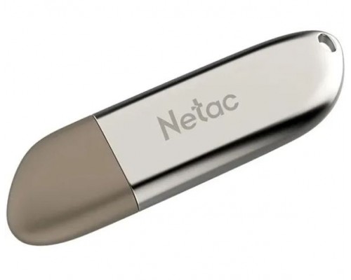 Флеш карта Netac U352 NT03U352N-064G-20PN 64Gb, USB 2.0, с колпачком, металл, серебристый