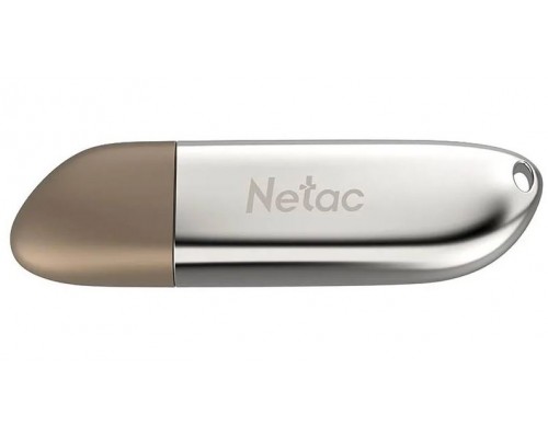 Флеш карта Netac U352 NT03U352N-064G-20PN 64Gb, USB 2.0, с колпачком, металл, серебристый