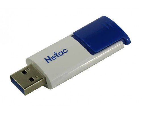 Флеш карта Netac U182 Blue NT03U182N-256G-30BL 256Gb, USB3.0, выдвижной коннектор, пластик, белая/синяя