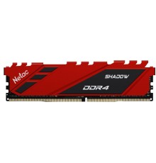 Оперативная память 8GB Netac Shadow NTSDD4P26SP-08Y DDR4, 2666 MHz, 21300 Мб/с, CL19, 1.2 В (DIMM) Red                                                                                                                                                    
