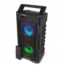 Портативная колонка Sven PS-435 Black, 20 Вт, 100-20000 Гц, Bluetooth, FM, USB/3.5 мм, microSD, LED-дисплей, вход для микрофона, 2х 2000 мАч                                                                                                              