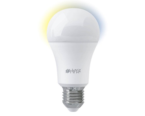 Умная LED лампочка Wi-Fi HIPER IoT A61 White, WiFi 2.4 ГГц, 802.11 b/g/n, E27, AC 100-250В, 2700K-6500K, A+, 1020 лм, Android 5.1  iOS 10