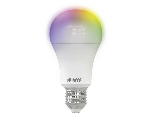 Умная LED лампочка Wi-Fi HIPER IoT A61 RGB, WiFi 2.4 ГГц, 802.11 b/g/n, E27, AC 220-250В, 2700K-6500K, A+, 1020 лм, Android 5.1  iOS 10