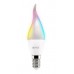 Умная LED лампочка Wi-Fi HIPER IoT LED C2 RGB, WiFi 2.4 ГГц, 802.11 b/g/n, E14, Candle CF37, AC 220-250В, 2700K-6500K, 6 Вт, 520 лм, Android  iOS