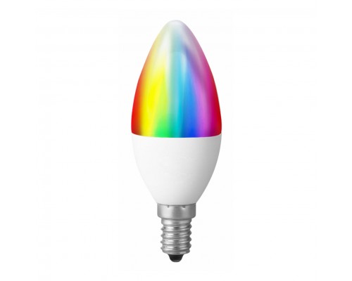 Умная LED лампочка Wi-Fi HIPER IoT C1 RGB, WiFi 2.4 ГГц, 802.11 b/g/n, E14, AC 220-250В, 2700K-6500K, A+, 520 лм, Android 5.1  iOS 10