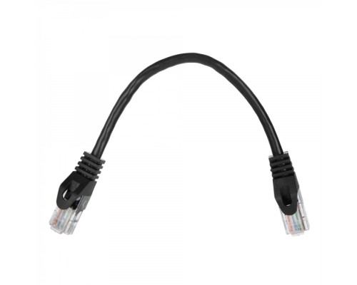 Патчкорд ACD-LPU5C-2DB [ACD-LPU5C-2DB] Cat5e UTP 24AWG 4Pair, 7/0.18мм CU Черный, 0.2м, (741692)