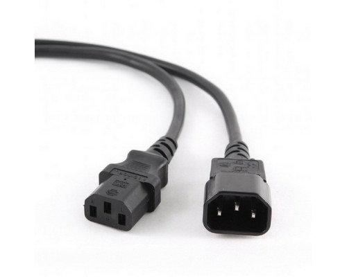 Шнур (кабель питания) ПВС-АП 3*1,0 С13С14, 10A, черный 1,4 м