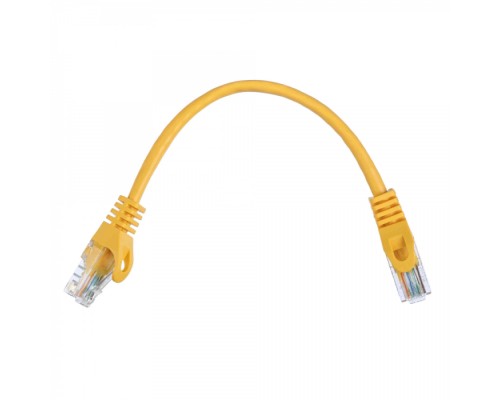 Патчкорд ACD-LPU5E-2DY [ACD-LPU5E-2DY] Cat5e UTP 24AWG 4Pair, 7/0.18мм CCA Желтый, 0.2м, (741326)