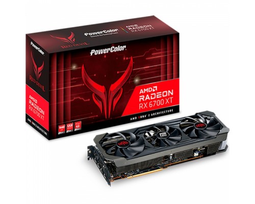 Видеокарта Radeon RX 6700XT 12GB GDDR6 192bit HDMI 3xDP (AXRX 6700XT 12GBD6-3DHE/OC) RTL , (173366)