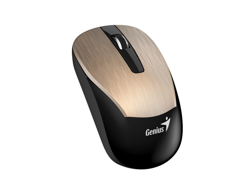 Мышь беспроводная Genius ECO-8015 золотой металлик (Gold), 2.4GHz, BlueEye 800-1600 dpi, аккумулятор NiMH new package