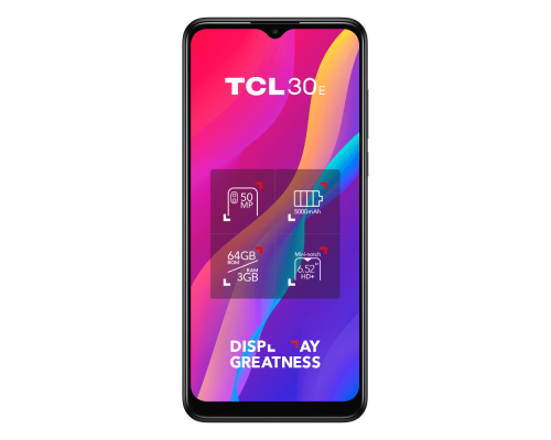 Смартфон TCL 30E Grey, 16,56 см (6.52