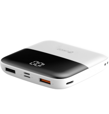 Внешний аккумулятор Unico Power Bank 10000Mah, вх 1x Micro USB, 2x Type-C), вых 2x USB, вх 5В 2А, вых 5В 2А, электронный дисплей,вкл провод type С-micro usb,литий-полимерный, белый                                                                      