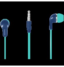 Наушники CANYON EPM-02 Stereo Earphones with inline microphone, Green+Blue, cable length 1.2m, 20*15*10mm, 0.013kg                                                                                                                                        