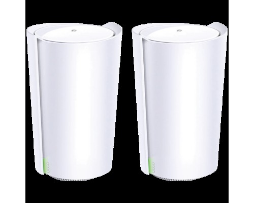 Маршрутизатор AX6600 Whole Home Mesh Wi-Fi Router, Wi-Fi 6, Tri-bands, 4804Mbps at 5G_1, 1201Mbps at 5G_2 and 574Mbps at 2.4G, 1 2.5G port + 1 Gigabit port for each unit, support OFDMA, MU-MIMO, HT160, AI-Driven Mesh, and HomeShield Security system. 