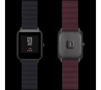Универсальный силиконовый ремешок для часов 20 mm LYAMBDA ACRUX DSJ-32-20-BW Black/Wine red                                                                                                                                                               