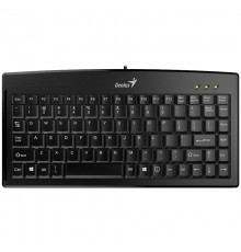 Клавиатура проводная компактная Genius LuxeMate 100, USB, 88 клавиш, защита от проливаний, регулировка наклона, размеры: 306x20x155 мм, вес: 320 г. Цвет: черный                                                                                          