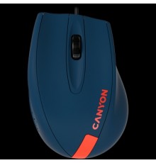 Мышь CANYON Wired Optical Mouse with 3 keys, DPI 1000 With 1.5M USB cable,Blue-Red,size 68*110*38mm,weight:0.072kg                                                                                                                                        