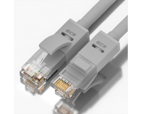 Патчкорд прямой 12.0m UTP кат.5e, серый, 24 AWG, литой, ethernet high speed 1 Гбит/с, RJ45, T568B