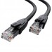 Патчкорд прямой 15.0m UTP кат.6, черный, 24 AWG, литой, ethernet high speed, RJ45, T568B