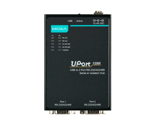 Преобразователь usb в serial UPort 1250I USB to 2-port RS-232/422/485,921.6Kbps,15KV ESD Protection,Isolation, mini DB9F-