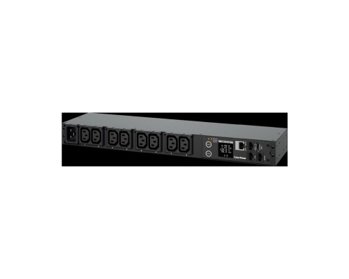 Блок распределения питания PDU CyberPower 20SWHVIEC8FNET(41005)  1U, Switched 240V/16A, IEC320-C20 plug , 8 IEC outlets