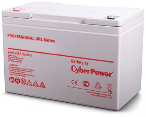 Аккумулятор Battery CyberPower Professional UPS series RV 12290W, voltage 12V, capacity (discharge 20 h) 80.8Ah, capacity (discharge 10 h) 75.8Ah, max. discharge current (5 sec) 900A, max. charge current 28A, lead-acid type AGM, terminals under bolt