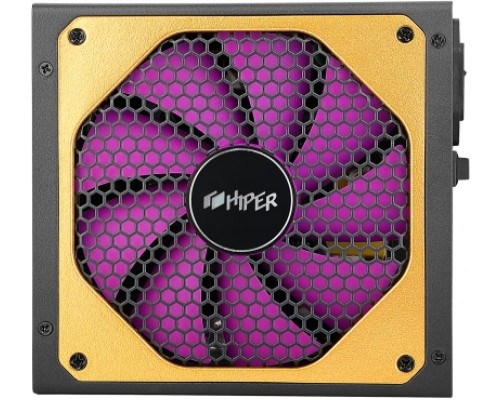 блок питания для ПК 1200 Ватт/ PSU HIPER HPG-1200FM (1200W 80+Gold, 14cm Fan, 220V input, Efficiency 90%, Modular, Black) BOX