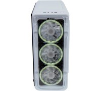 корпус для ПК без БП/ PC CASE HIPER MG100 WIND (w/o PSU, USB+HD audio, 1*RGB rear fan, 3*RGB front fan) White                                                                                                                                             