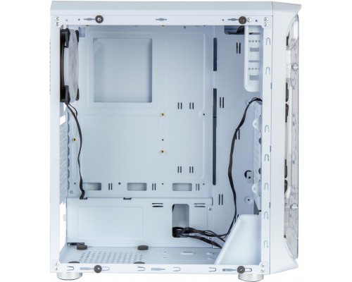 корпус для ПК без БП/ PC CASE HIPER MG100 WIND (w/o PSU, USB+HD audio, 1*RGB rear fan, 3*RGB front fan) White