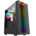 корпус для ПК без БП/ PC CASE HIPER HG304 ATOM (w/o PSU, USB+HD audio, 3*RGB front fan) BLACK