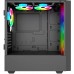 корпус для ПК без БП/ PC CASE HIPER HG304 ATOM (w/o PSU, USB+HD audio, 3*RGB front fan) BLACK