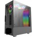 корпус для ПК без БП/ PC CASE HIPER HG304 ATOM (w/o PSU, USB+HD audio, 3*RGB front fan) BLACK