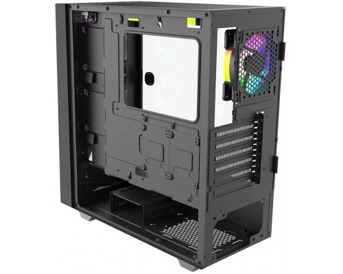 корпус для ПК без БП/ PC CASE HIPER HG304 ATOM (w/o PSU, USB+HD audio, 3*RGB front fan) BLACK