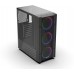 корпус для ПК без БП/ PC CASE HIPER XG301 POLARIS 2 (w/o PSU, USB+HD audio, 3*RGB front fan) BLACK