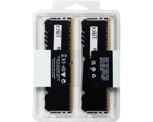 Оперативная память Kingston 16GB 3733MHz DDR4 CL19 DIMM (Kit of 2) FURY Beast RGB