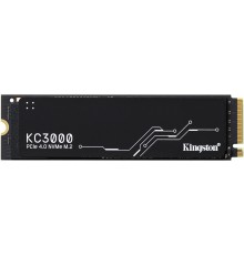 Накопитель Kingston SSD KC3000, 2048GB, M.2 22x80mm, NVMe, PCIe 4.0 x4, 3D TLC, R/W 7000/7000MB/s, IOPs 1 000 000/1 000 000, TBW 1600, DWPD 0.71, with Heat Spreader (5 лет)                                                                              